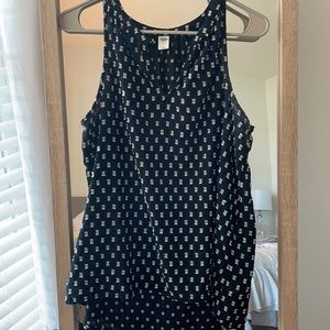 Black and white casual tank